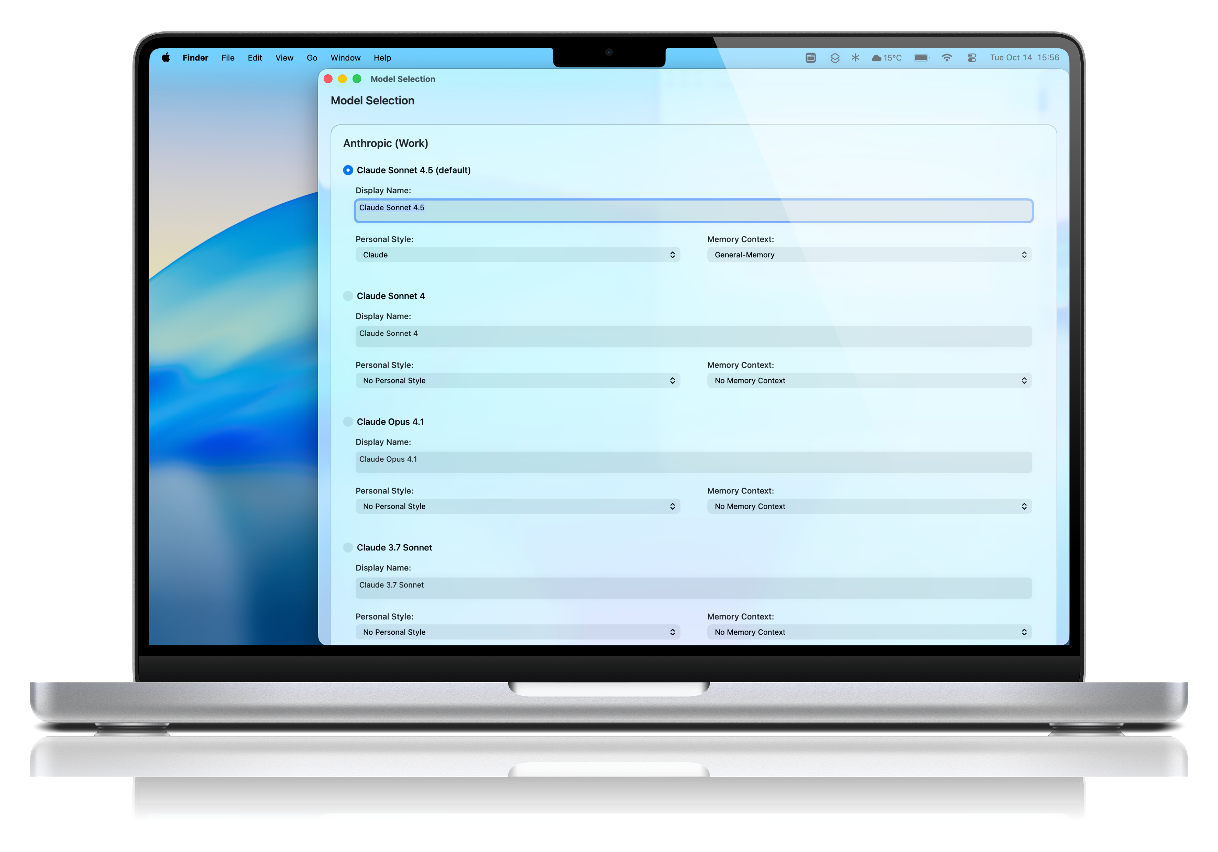 LinguaAI Model Selection